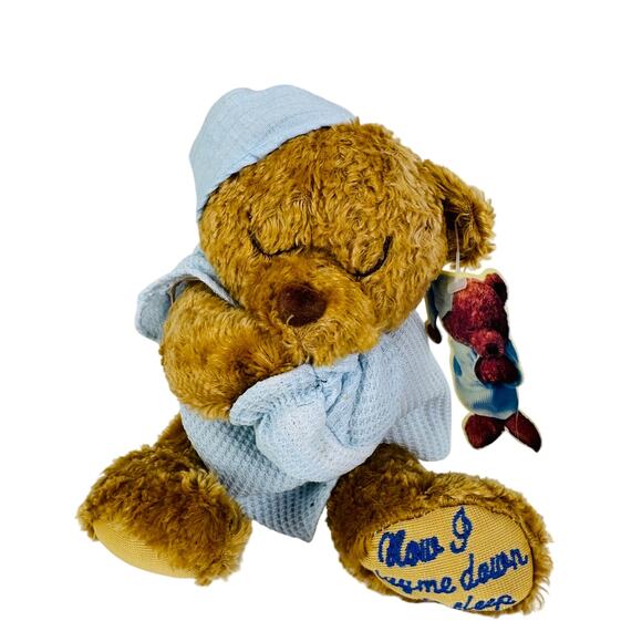 5 for $25| Nap Time Rattle Plush 6" Teddy Bear Now I Lay Me Down To Sleep - Picture 1 of 6